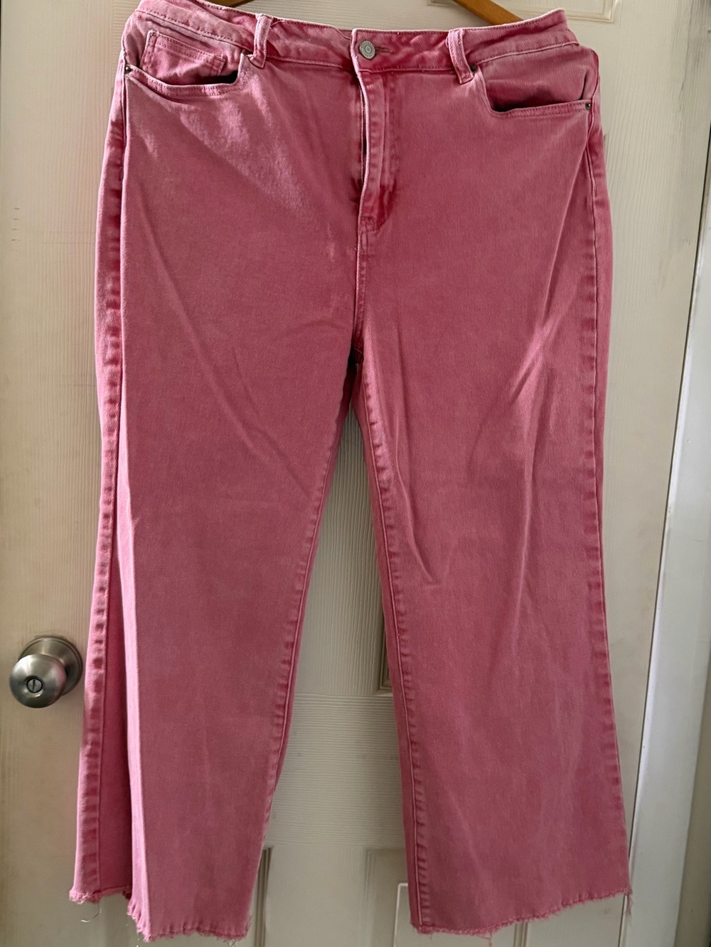 Zenana Outfitters Rose Pink Wide-Leg Jeans
